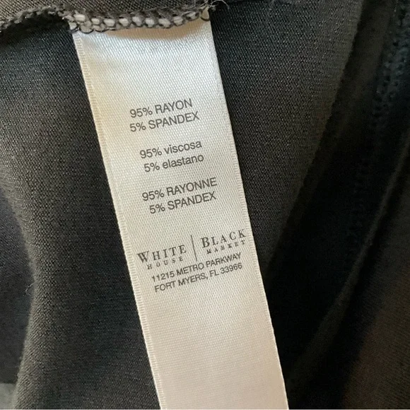 White House Black Market Black Top with Pearl Accents - Picture 7 of 7